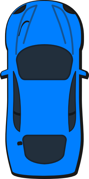 blue car